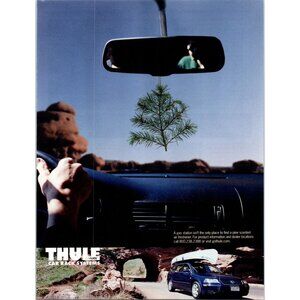 2003 Thule Car Rack Systems Vintage Print Ad VW Station Wagon Canoe Wall Art